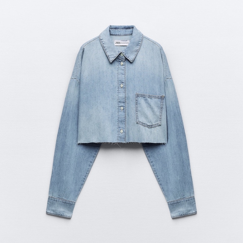 ZARA TRF short denim shirt